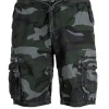 Bermuda cargo camouflage con coulisse