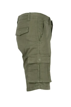 Bermuda modello cargo in cotone elasticizzato