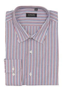 Camicia classica a righe in puro cotone con collo classico