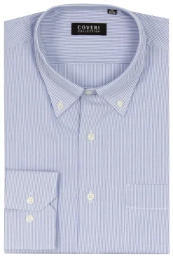 Camicia classica button down manica lunga a quadretti o righe