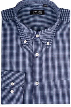 Camicia classica button down regular in puro cotone fantasia a righe