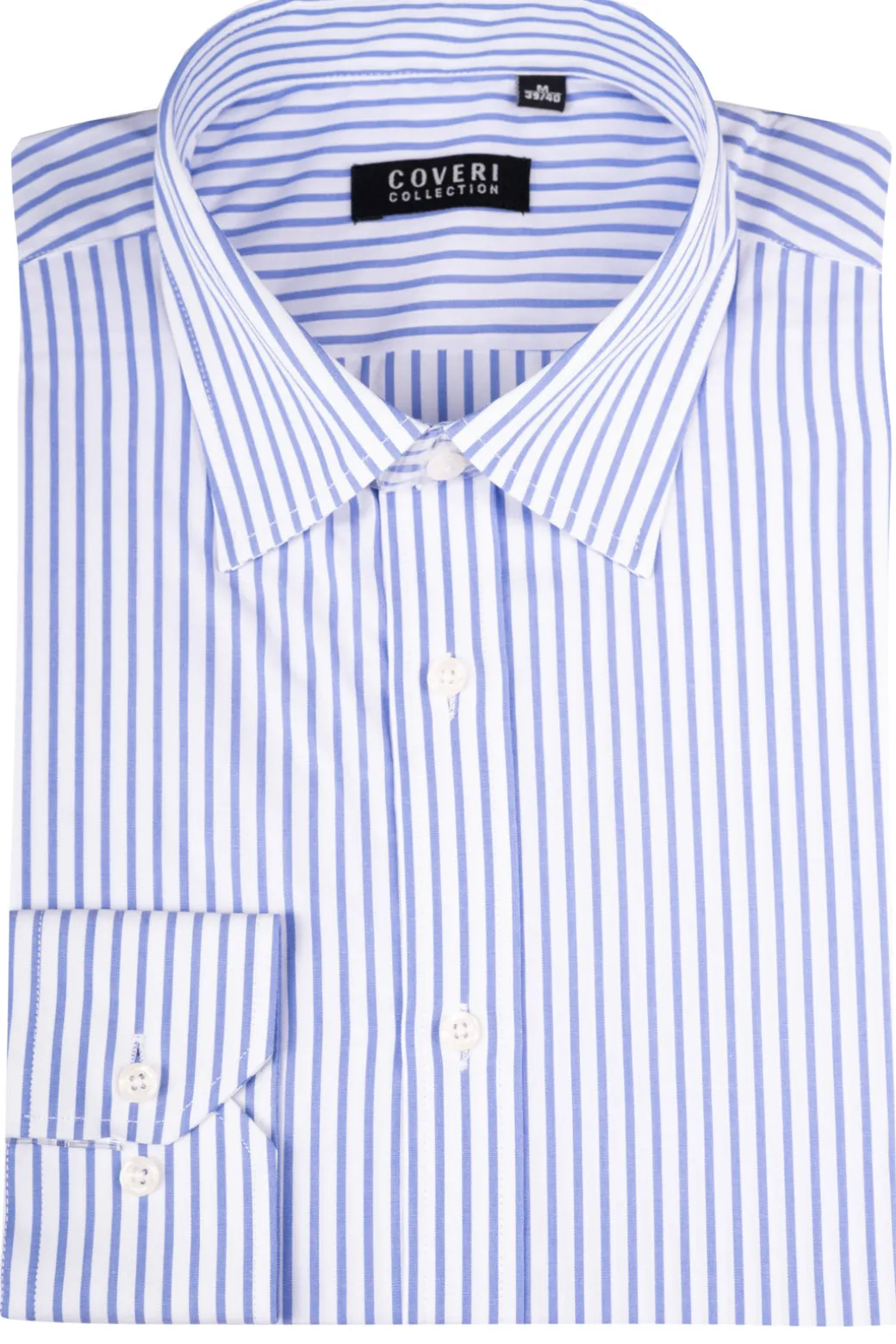 Camicia classica collo italiano in puro cotone fantasia a righe