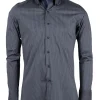 Camicia classica da uomo con righe grigie