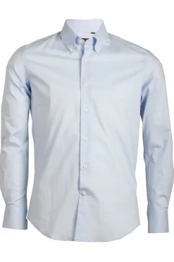 Camicia classica da uomo in cotone elasticizzato button down