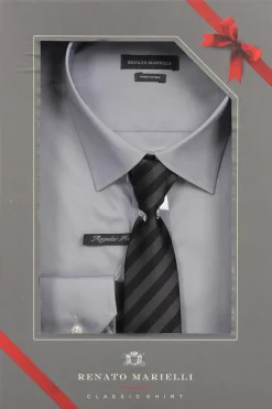 Camicia classica uomo con cravatta in scatola regalo