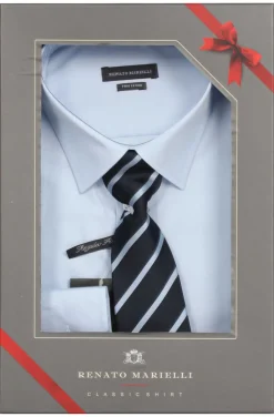 Camicia classica uomo con cravatta in scatola regalo