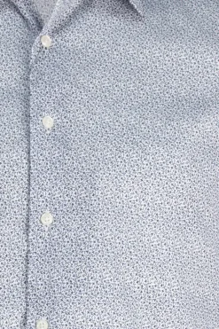 Camicia collo classico regular in cotone microfantasia