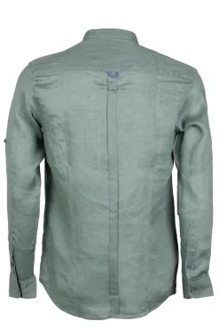 Camicia coreana uomo in puro lino