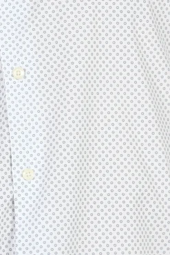 Camicia da uomo con microfantasia a contrasto