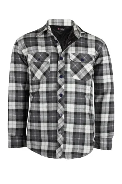 Camicia imbottita da uomo a quadri