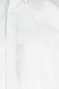 Camicia in cotone microfantasia con collo classico