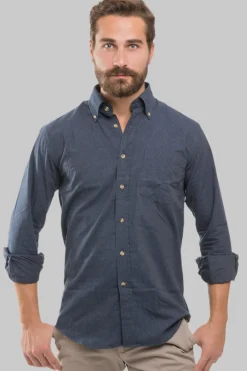 Camicia in flanella tinta unita