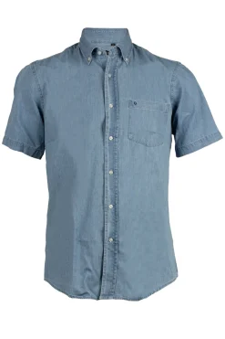 Camicia jeans mezza manica uomo