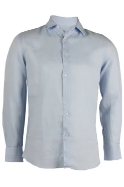Camicia manica lunga 100% lino collo classico