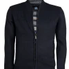 Cardigan in maglia con zip e interno in pile