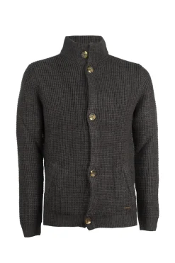 Cardigan uomo a trama lavorata con bottoni