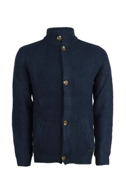 Cardigan uomo a trama lavorata con bottoni
