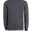 Cardigan uomo full zip con trama lavorata