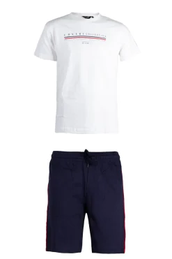 Completo con t-shirt con stampa e pantaloncino