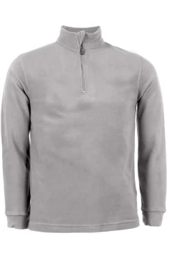 Felpa in micro pile mezza zip