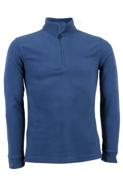 Felpa in micro pile mezza zip