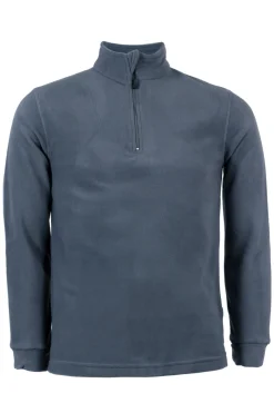 Felpa in micro pile mezza zip
