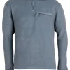 Felpa in pile mezza zip con taschino sul petto