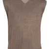 Gilet con scollo a V e logo ricamato