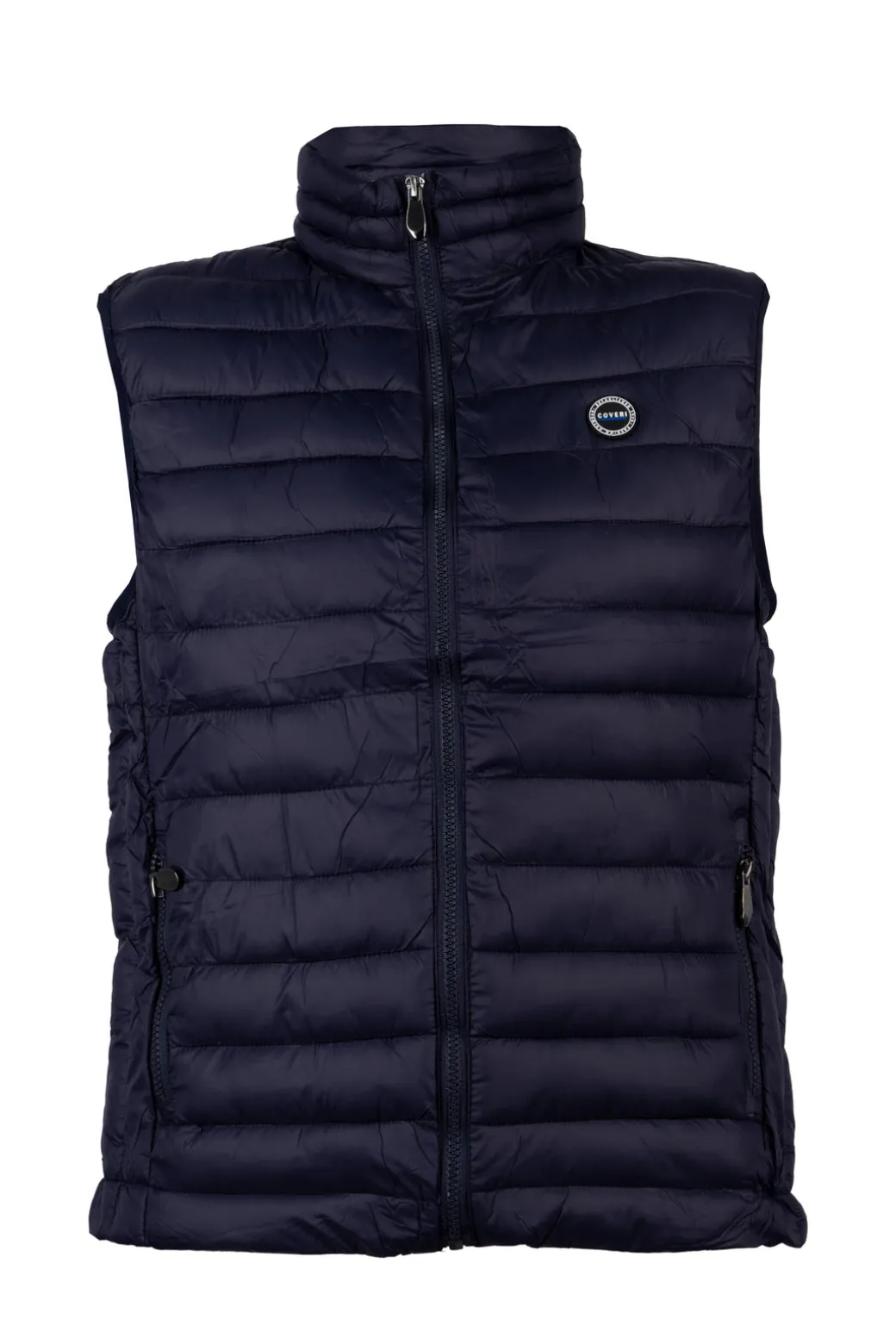 Gilet imbottito 100 gr, zip frontale e logo sul cuore