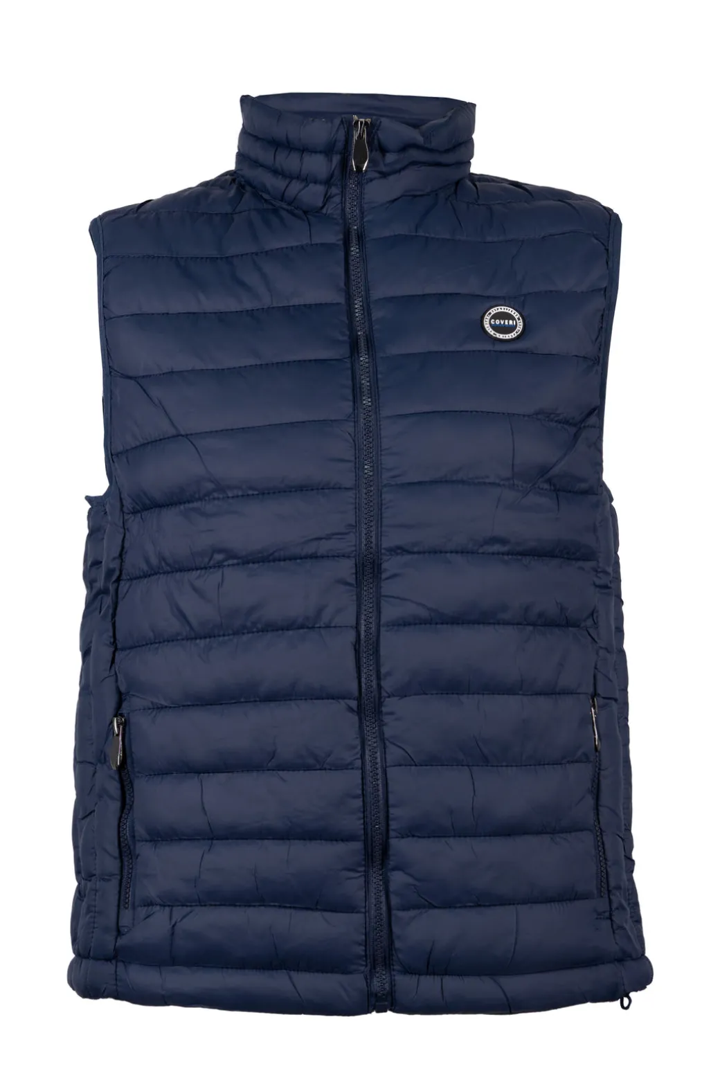 Gilet imbottito 100 gr, zip frontale e logo sul cuore