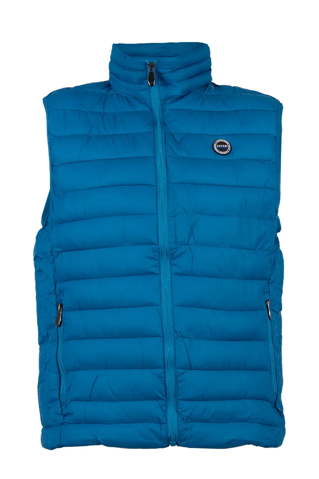 Gilet imbottito 100 gr, zip frontale e logo sul cuore
