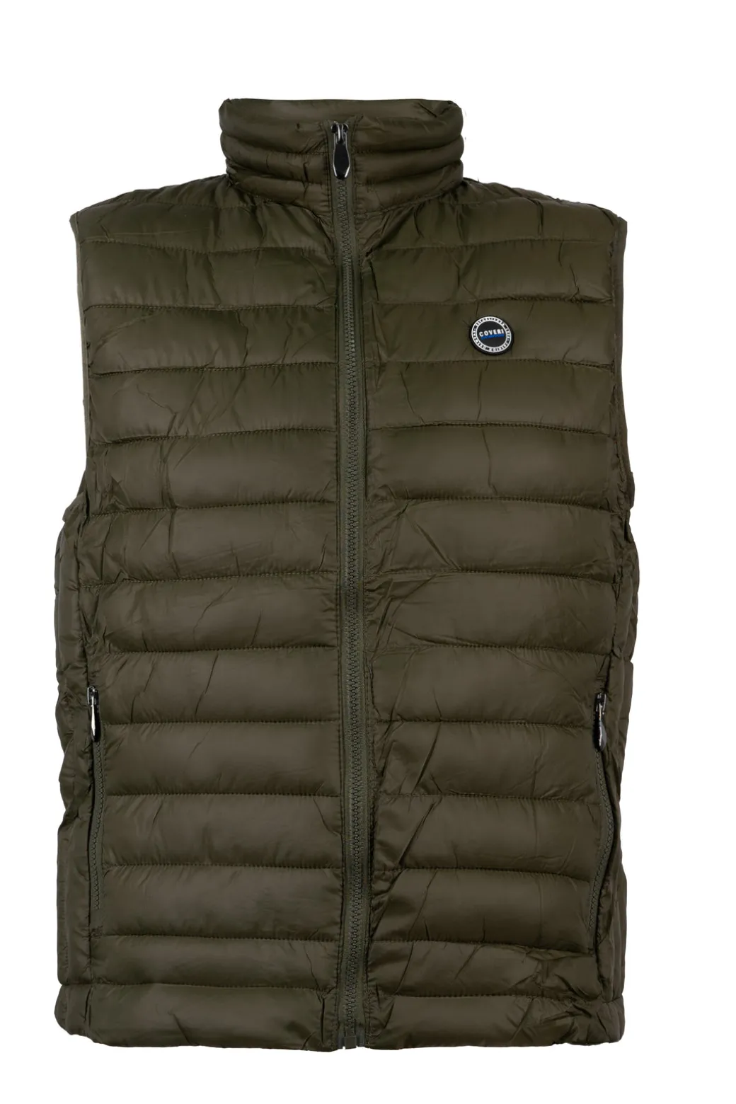 Gilet imbottito 100 gr, zip frontale e logo sul cuore