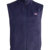Gilet in pile con zip intera e tasche laterali