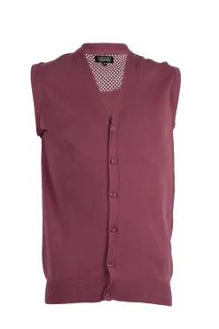 Gilet in puro cotone uomo con bottoni
