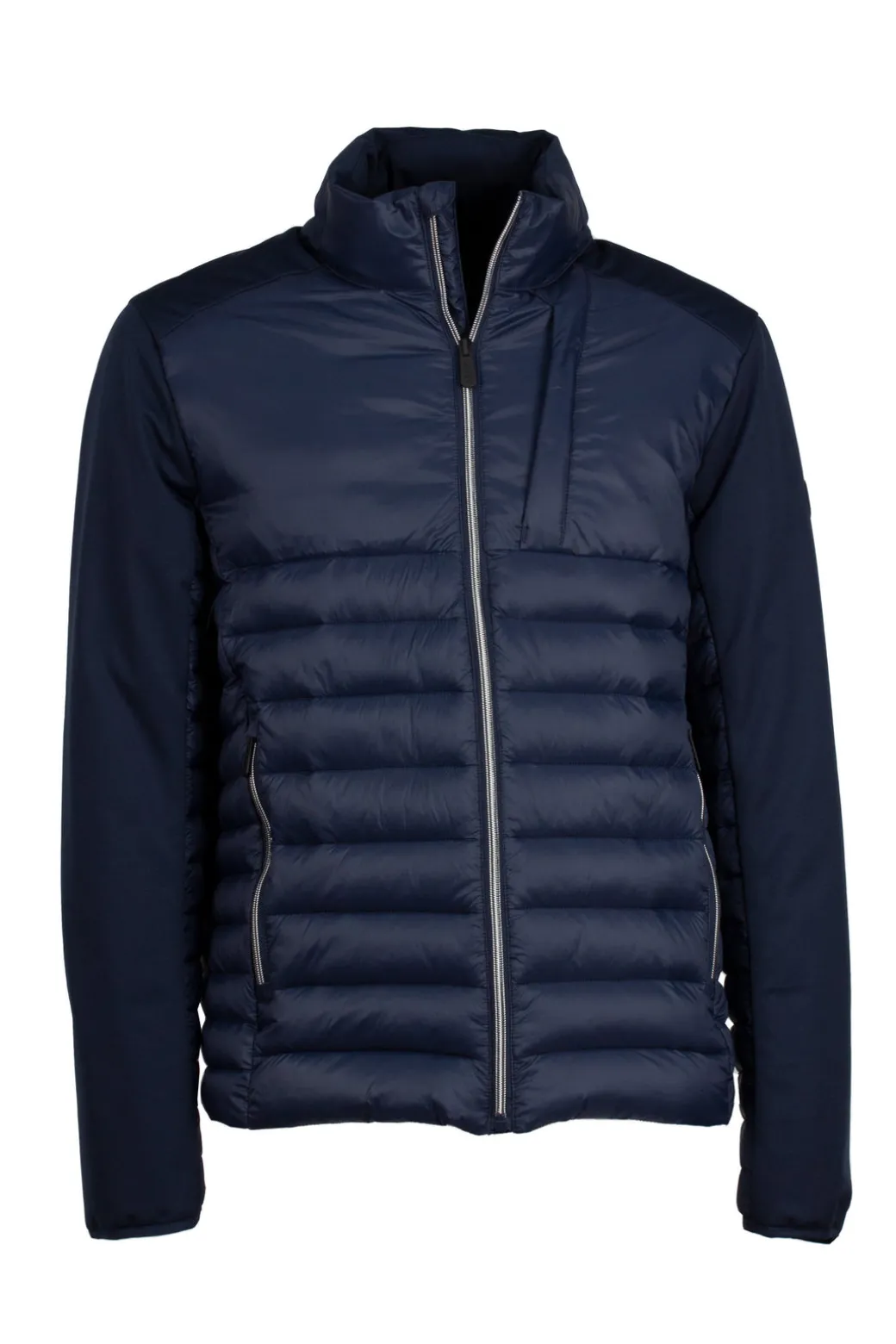 Giubbino imbottito con collo alto full zip e tre tasche