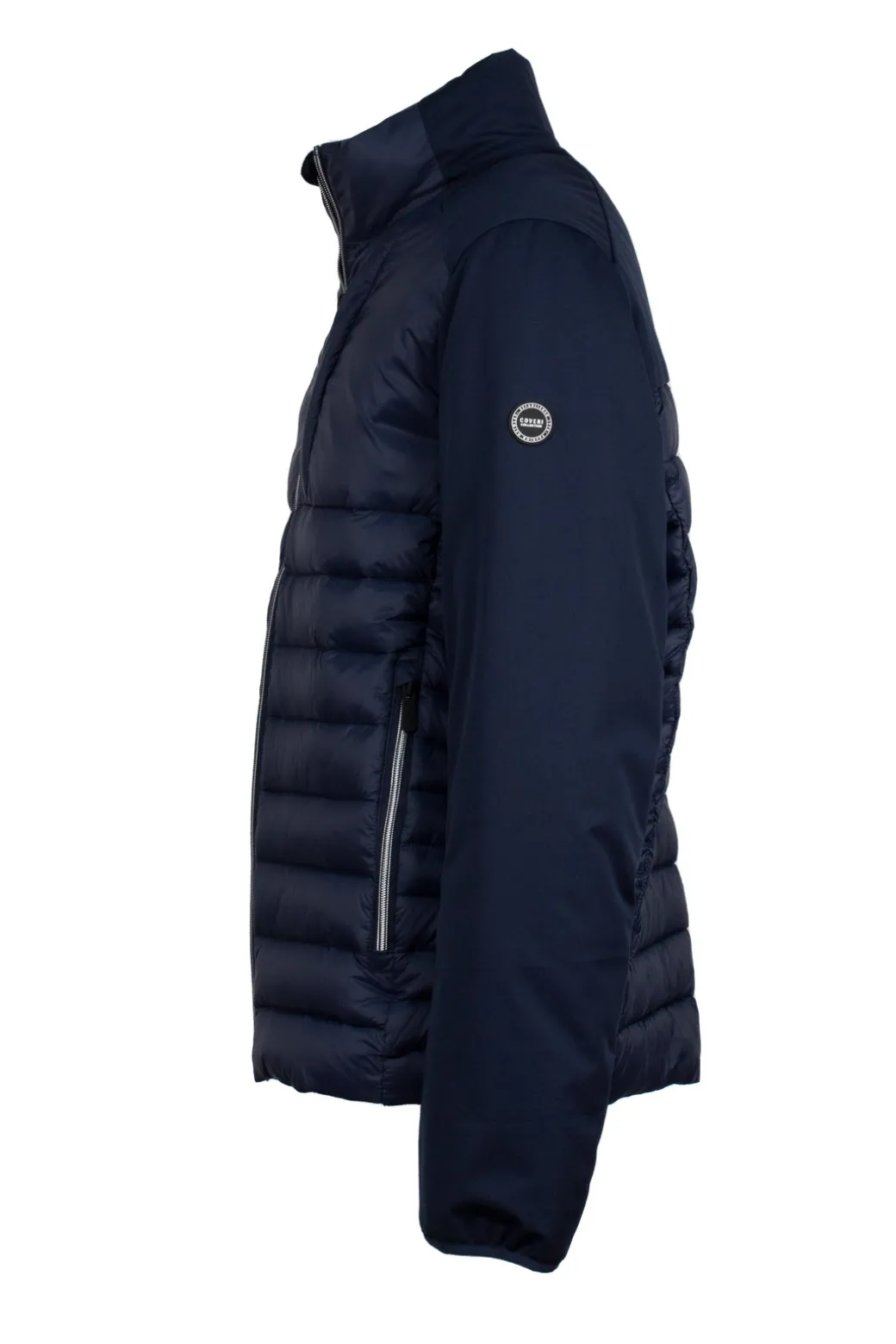 Giubbino imbottito con collo alto full zip e tre tasche