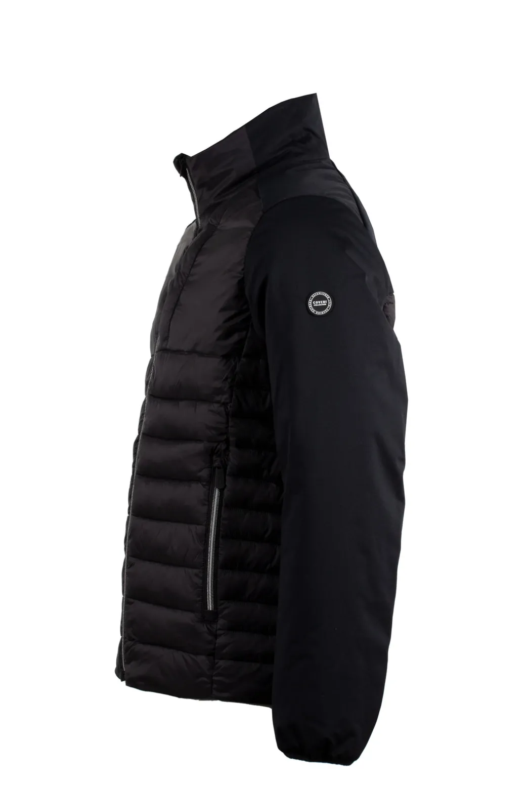 Giubbino imbottito con collo alto full zip e tre tasche