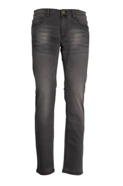 Jeans 5 tasche in denim nero elasticizzato