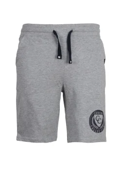 Pantaloncino sportivo in jersey con stampa e lacci in contrasto