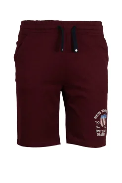 Pantaloncino sportivo in jersey con stampa e lacci in contrasto
