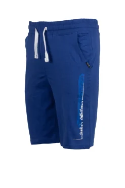 Pantaloncino sportivo in jersey con stampa e lacci in contrasto