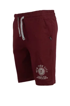 Pantaloncino sportivo in jersey con stampa e lacci in contrasto