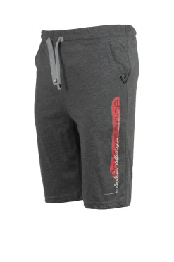 Pantaloncino sportivo in jersey con stampa e lacci in contrasto