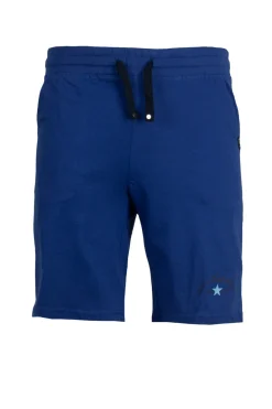Pantaloncino sportivo in jersey con stampa e lacci in contrasto