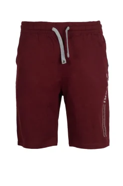 Pantaloncino sportivo in jersey con stampa e lacci in contrasto