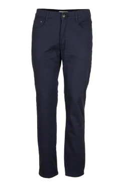 Pantalone 5 tasche in twill elasticizzato foderato