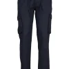 Pantalone cargo elasticizzato con coulisse e tasconi laterali