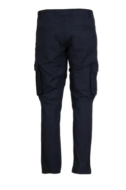Pantalone cargo elasticizzato con coulisse e tasconi laterali