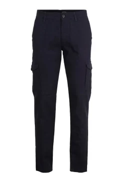 Pantalone tasca america con tasconi in twill elasticizzato