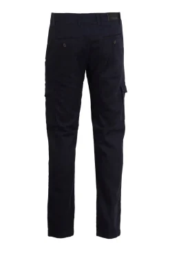 Pantalone tasca america con tasconi in twill elasticizzato